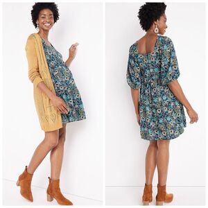 Maurices Floral Blue Teal Dress